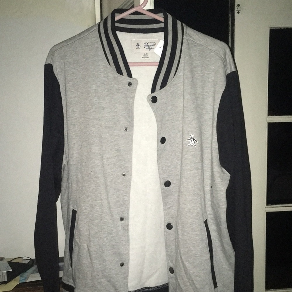 Penguin varsity jacket size L brand new with tags